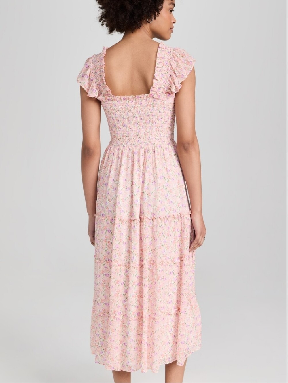 Hill House Ellie Nap Dress in Pansy Pink Floral Georgette Size XS - Picture 12 of 12
